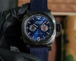 Panerai Submersible 47MM Imported 2555 Movement Skeleton Hands Blue Watch